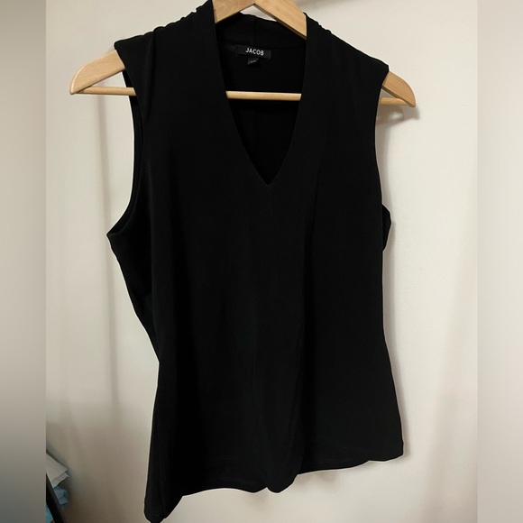 Jacob Black Sleeveless Blouse Ladies Large - Picture 1 of 4